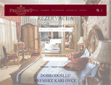 Tablet Screenshot of premierprezidenthotel.com